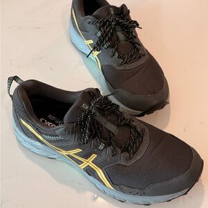 Asics Venture 9 Gray and Yellow Trail Running Athletic Shoes Men’s Size 12